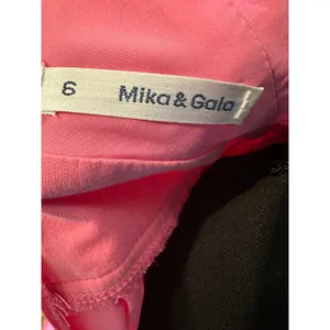 Mika & Gala Pink Cotton Ruffle Puff Sleeve Tiered Maxi Dress SZ 6 resort preppy thumbnail 5