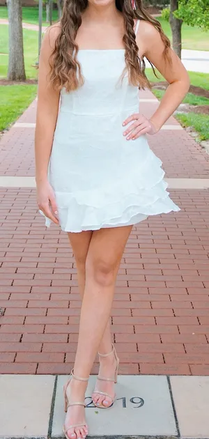 Lulus Mini Dress White Floral thumbnail 2