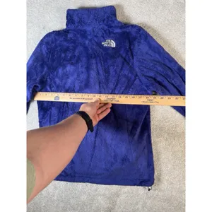 The North Face Jacket Womens Medium Purple Pink Fleece Full Zip Outdoors flaw*** thumbnail 9