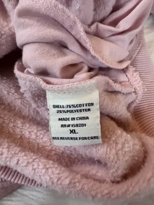Lazy Sunday by Cali 1850 Oversized Fleece Hoodie with Side Pockets Pink XL thumbnail 5