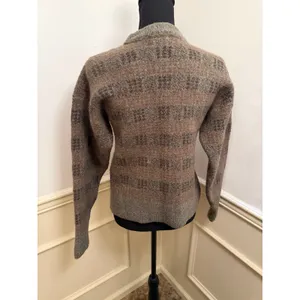 Vintage Ruff Hewn Wool Blend Plaid Striped Sweater Crewneck Earthy Grandpacore thumbnail 4