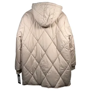Tommy Hilfiger Jacket Women's Large Mid Weight Quilted Puffer Cream Beige NWT thumbnail 2