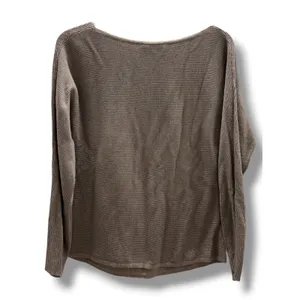 Soma WKND Womens Taupe Ribbed Boat Neck Long Sleeve Sweater XS Relaxed Fit‎ thumbnail 3