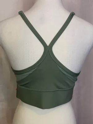 Nike Sage Green Longline Adjustable-Strap Sports Bra thumbnail 4