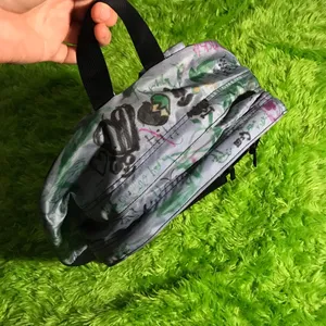 LIGHT BLUE AND BLACK DESIGNED L.L. BEAN BACKPACK thumbnail 3