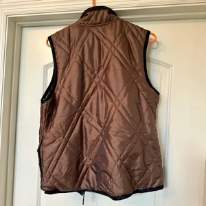 Gorgeous Bronze Vest Lined with Faux Leopard Fur - Never worn! Brand new! thumbnail 2