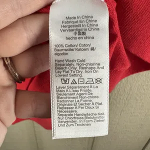 J.Crew Sweater Polo Women Medium Red Ultra-Fine Cotton Short Sleeve CG811 thumbnail 5