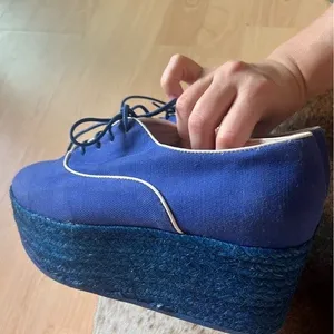 Missoni Blue Lace Up‎ Espadrille Platform Shoes Women’s Size 6 thumbnail 11