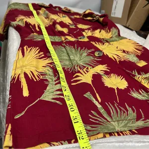 Free People Maroon Malibu Tropical Print Shorts Romper Size Medium w/pockets thumbnail 15