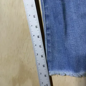 KanCan Maurices Women Size 24 Light Wash Flare Jeans Raw Hem Stretch Blue Denim thumbnail 4