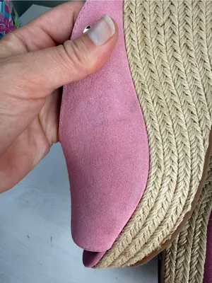 KATE SPADE Thea Wedge in Rococo Pink Sz 8 Suede Espadrille Feminine Girly thumbnail 10