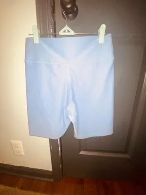 Abercrombie and fitch biker shorts light blue thumbnail 3