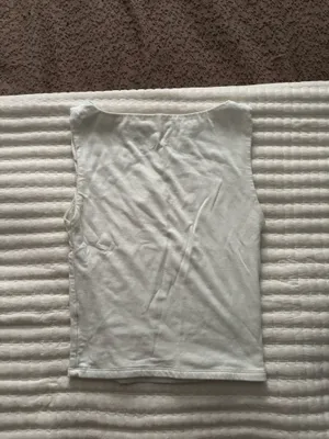 Pink Rose White Basic High Neck Tank thumbnail 3