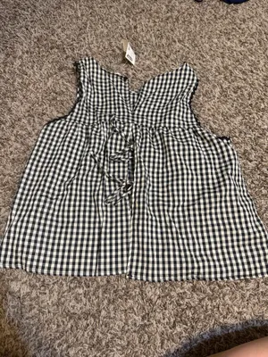 Women’s dizzire brand black and white gingham tank. New! Size medium thumbnail 2