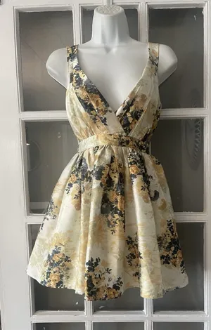 BHLDN by Anthropologie Floral Fit & Flare Mini Dress‎ thumbnail 1