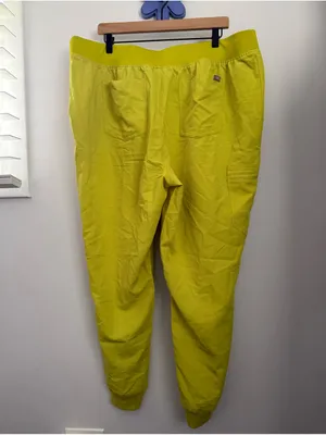Figs 3XL Tall NEW Zamora Scrub Joggers Neon Yellow Doctor Nurse Dentist thumbnail 4