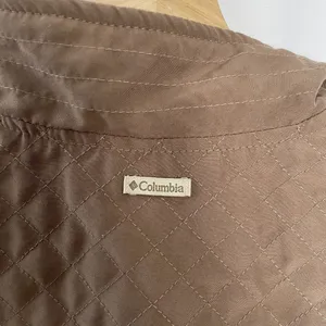 Columbia brown full zip quilted fleece women's‎ winter vest warm size S pockets thumbnail 7