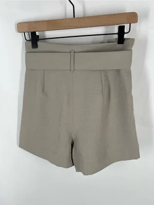 Wilfred Aritzia Paperbag High Rise Tie Waist Shorts Taupe Size 2 thumbnail 4