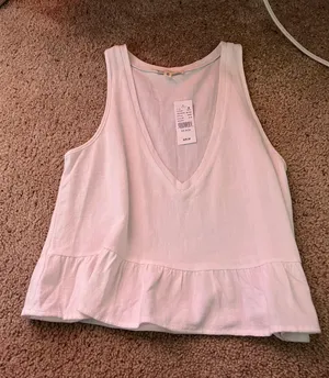PacSun White Peplum Tank thumbnail 2