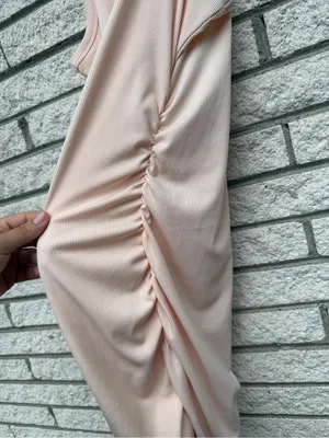 SHEIN Sleeveless Ruched Side Midi Dress - Blush thumbnail 4
