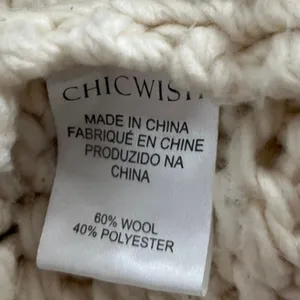 Chicwish Knit Your Love Ivory Heart Shape Pompoms Chunky Knit Cardigan Sweater S thumbnail 6