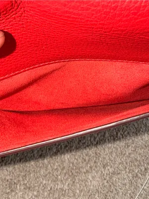 Authentic Coach Marlie Top Handle Satchel in vibrant true red pebbled leather thumbnail 14