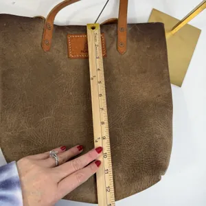 Rogue Industrie Leather Tote Bag Full Grain Heavy Purse Brown Open Top‎ Distress thumbnail 11