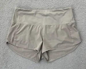 Lululemon Speed Up Shorts High Rise 2.5" Riverstone Athletic Athleisure Women 8 thumbnail 1
