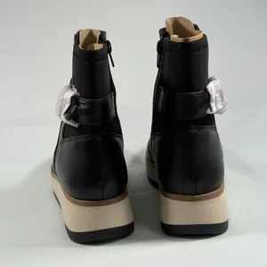 Clarks Collection Size-7M‎ Womens Zylah Rose Chelsea Boot Black Leather thumbnail 7