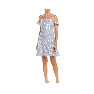 Sam Edelman Embroidered Eyelet Ruffle Sleeve Dress Size 8 thumbnail 2