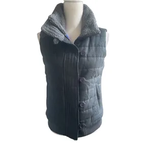 Patagonia Women’s Vagabunda Quilted Fleece Neck Puffer Vest Dark Gray S thumbnail 6