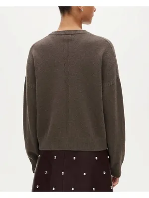 NWT J.Crew Cashmere Blouson-sleeve Sweater in Smokey Wood Oversized XL thumbnail 2
