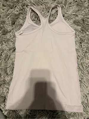 Ribbed Workout Tank Top - Light Pink/Purple thumbnail 6