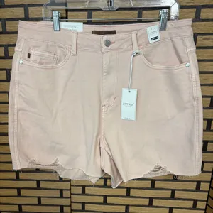 Judy‎ Blue Pale Pink Jean Shorts Size 2X thumbnail 1