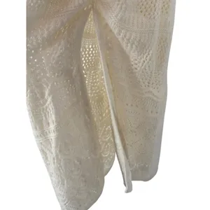 Tahari Womens Open Knit Sleeveless Maxi Dress Cream Size Small Resortwear Beach thumbnail 9
