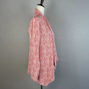 Coolibar Marietas Sun Wrap Jersey Cardigan Sweater Size S‎ Pink White UPF 50+ thumbnail 7