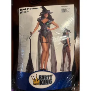NEW Party King Bad Potion Witch Sexy Halloween Costume Size XL thumbnail 5