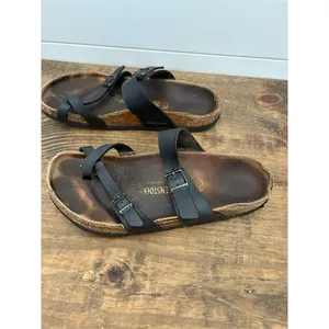 Birkenstock Mayari Black Leather Sandals‎ Unisex Size 11-11.5 Casual thumbnail 2