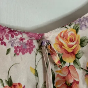 Victoria's Secret 90s Floral Silk Chemise Slip Mini Dress Size Small thumbnail 8