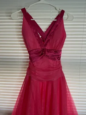 Hot Pink Tulle Coquette Dress | Fairycore Princess Prom Dress XS/S Petite thumbnail 3