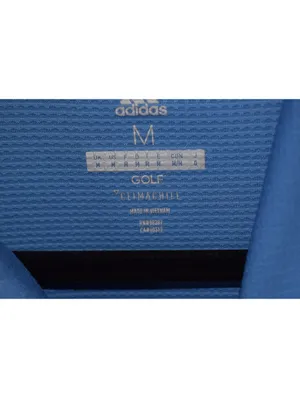 Adidas Climachill Golf Polo Mens Medium Blue Kansas Jayhawks Embroidered Logo thumbnail 3