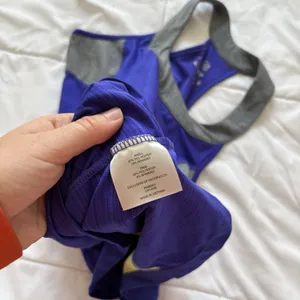 MPG Sport Tank Top Womens Large Blue‎ Built-In Bra Stretch Activewear Yoga Gym thumbnail 5