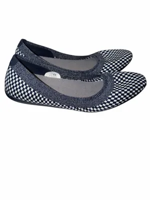 Allbirds Women Tree Breezer Slip On Shoes Navy and White Knit Ballet thumbnail 5