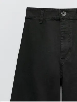ZARA The Marine Straight Jeans in Black Size 6 thumbnail 6