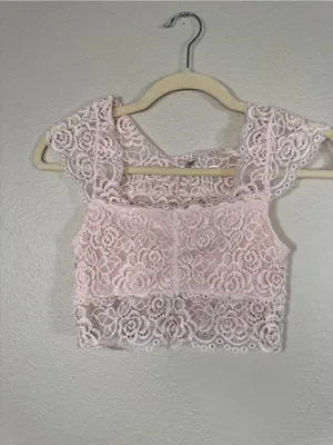 Intimately Free People Pink Lace Bralette Top Womens S Romantic Girly Coquette thumbnail 10