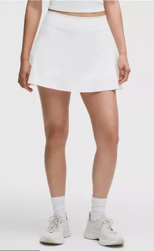 🤍 Lululemon White High Rise Flowy Tennis Skort Size 4 🤍 thumbnail 1