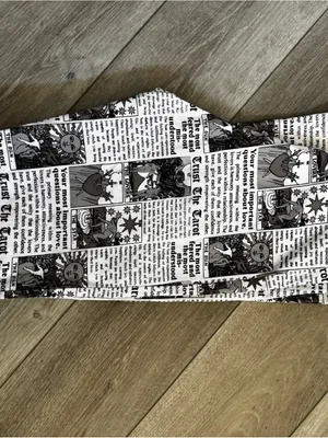 Motel Rocks Black & White Tarot-Print Flared Pants thumbnail 4