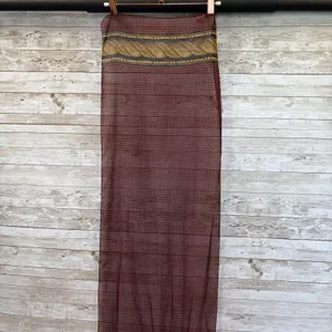 Vtg Accessory Street Womens Scarf Red Black Houndstooth Gold Rope Print Italy thumbnail 3