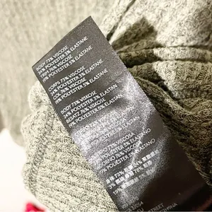 We the Free People Size Small Oversized Olive Green Waffle Thermal Scoop Shirt thumbnail 3