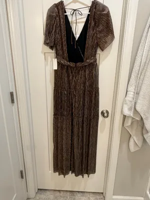 Boutique Floret Studios Metallic Maxi Dress thumbnail 4